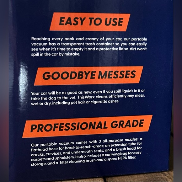 THIS WORX Car Vacuum corded cleaner NIB - Picture 4 of 11